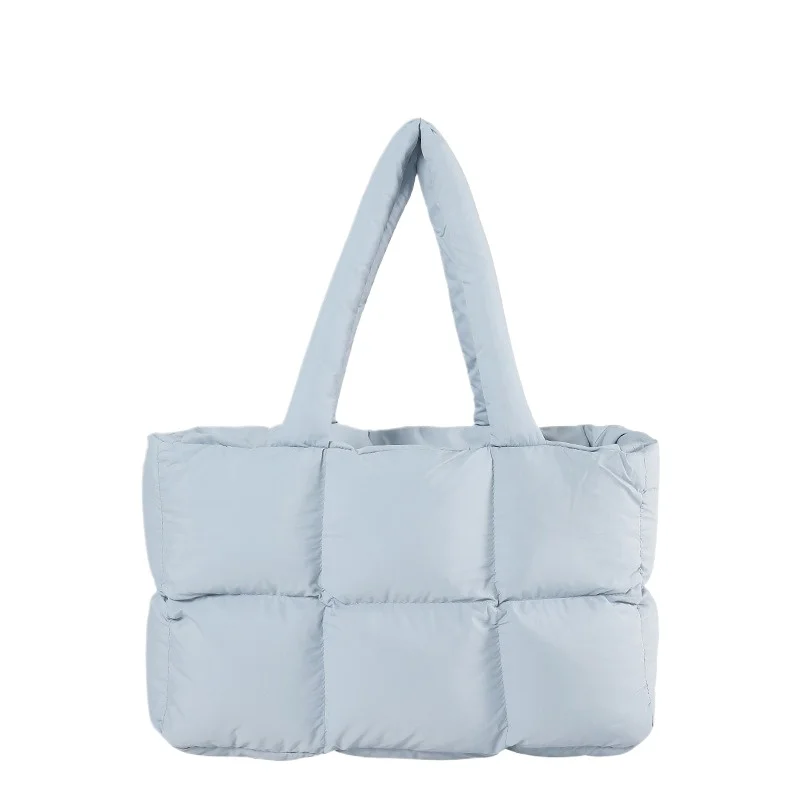 

Women's Quilted Puffer Large Capacity Shoulder Tote Bag Soft Nylon Underarm Versatile Everyday Casual