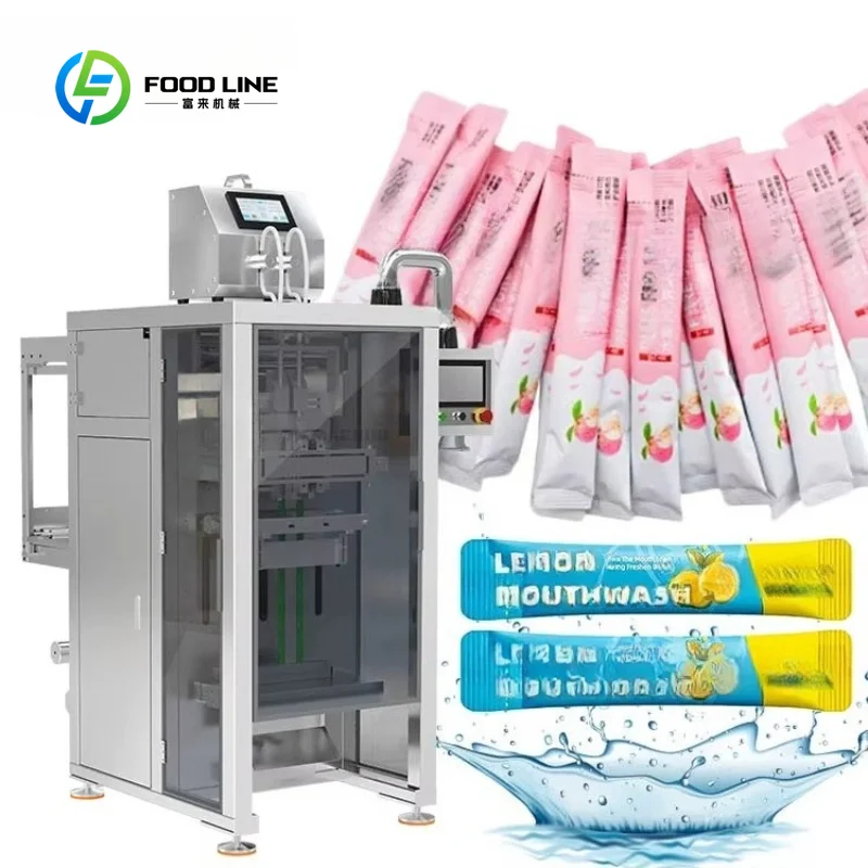 Custom Made Automatic Multi Track Stick Sachet Packaging Machine Multi-lane Liquid Oral Rinse Mouthwash Packing Machine