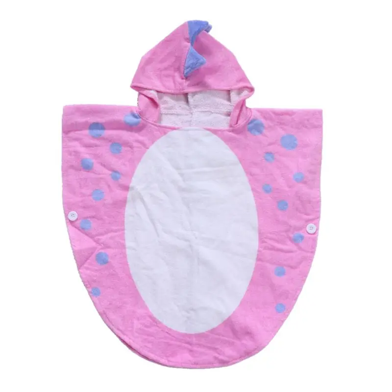 Hooded Dinosaur Ponchos Hooded Children's Bath Towel Kids Beach Towel Infant