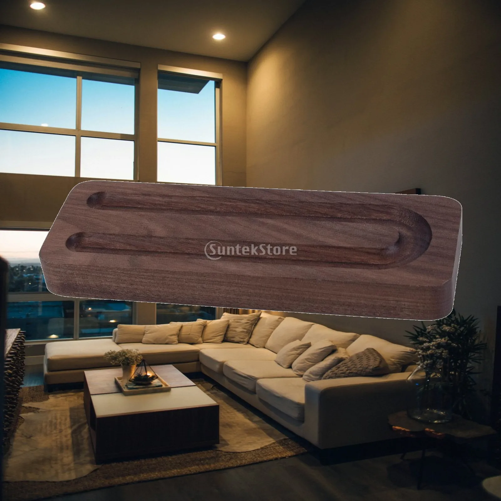 Wooden Bracelet Holder Tray for Jewelry Display Organizer with Recessed Channel for Market Stall Merchandising and Product