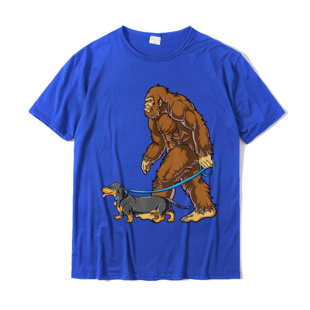 Newest  Man T Shirts Cotton Tees Summer Bigfoot Dog  Walk Dachshund T Shirt Sasquatch Kids Men Women T-Shirt  harajuku tops