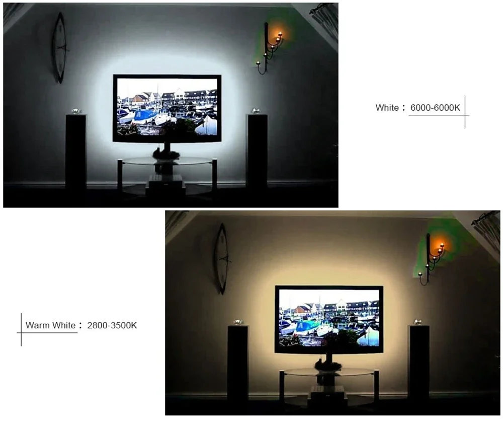 Tira de LED USB 5V SMD2835 RGB iluminación de fondo de TV LED cambiable 50CM 1M 2M 3M 4M 5M luz LED Flexible DIY