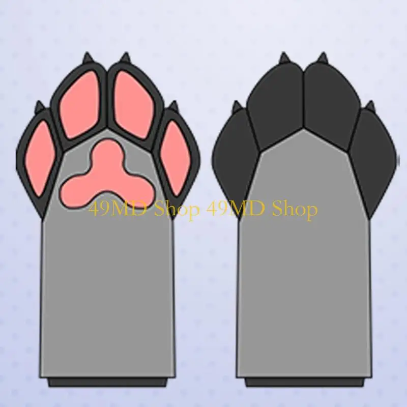 49md-guantes-invierno-para-mujer-manoplas-felpa-con-pata-y-oso-cosplays-animales-y-tigres