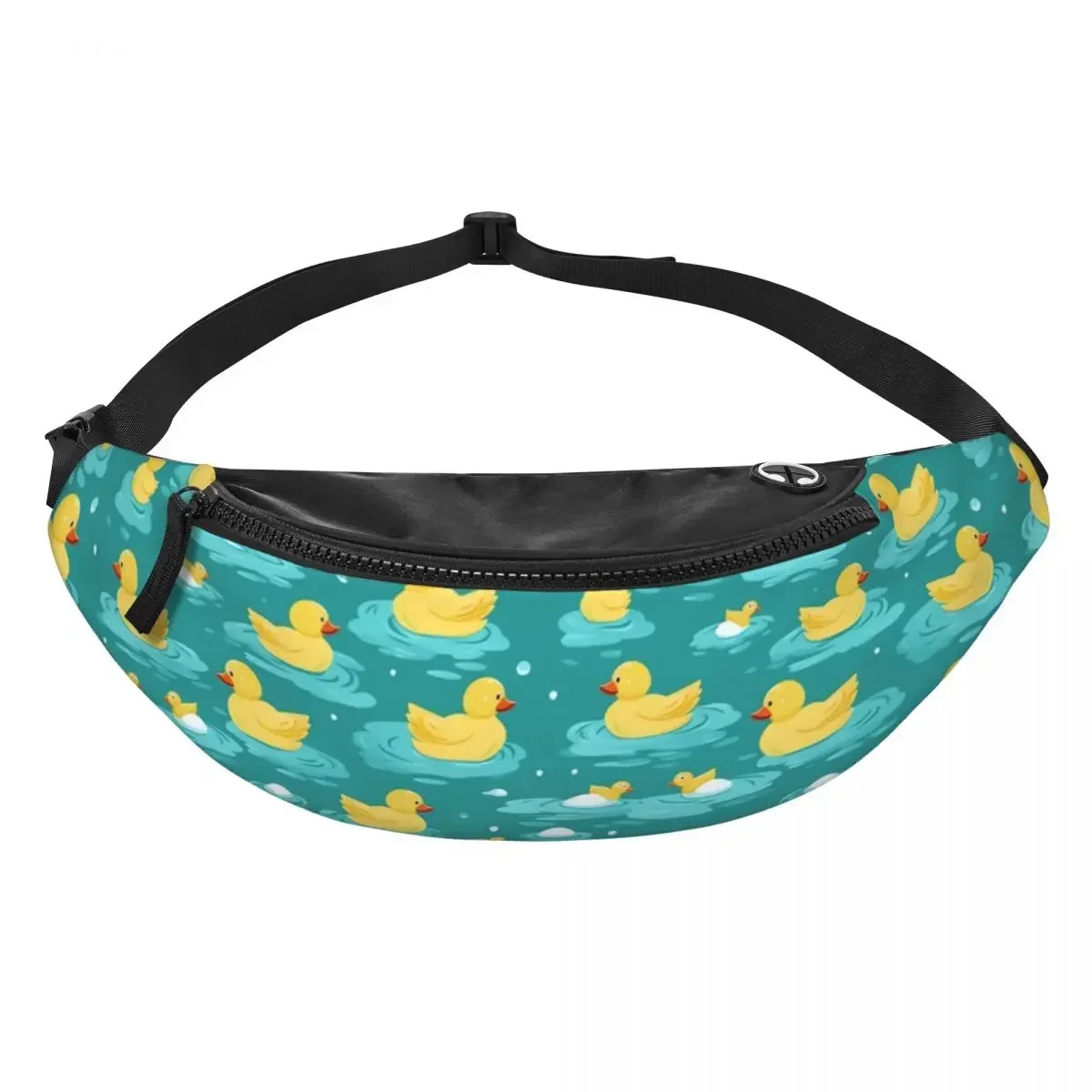 Casual Rubber Ducks Pattern Fanny Pack for Cycling Camping Men Women Cartoon Crossbody Waist Bag Phone Money Pouch