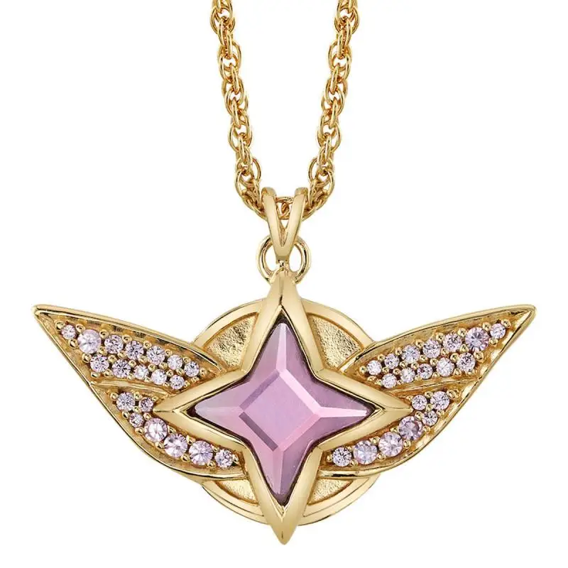 League of Legends Metal Necklace Lol Star Guardian The Starchild Soraka Staff Pendant Neckchain Couple Valentine's Day Gifts