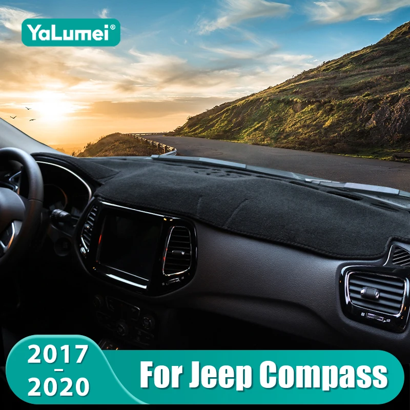 Für Jeep Compass 2017 2018 2019 2020 Auto-Armaturenbrett-Matte, Sonnenschutz, Instrument, Schreibtisch, rutschfeste Abdeckung, Zubehör