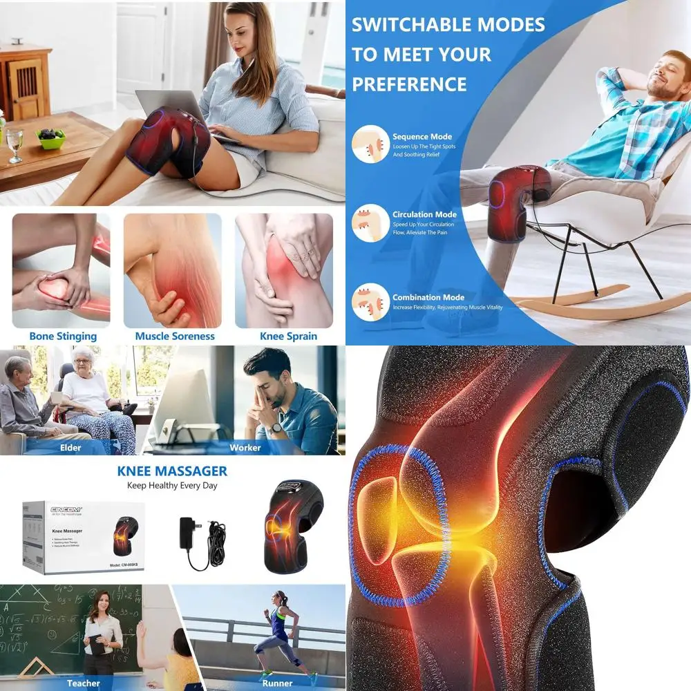 

Heated Air Compression Knee Brace for Arthritis, Pain Relief, and Joint Recovery - Ideal Mother's Day Gift