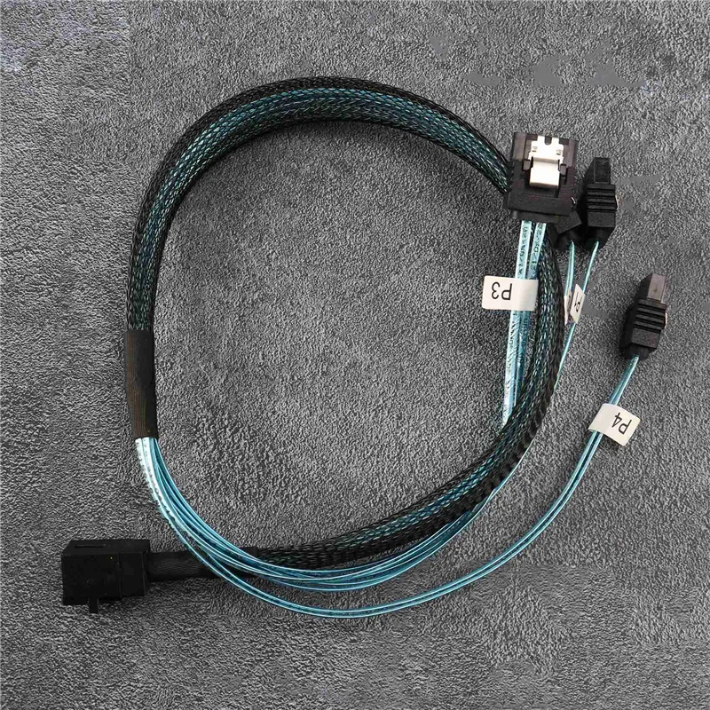 3X внутренний кабель Mini SAS-SATA, SFF-8643 к прямым разъемом SATA, совместимый с жестким диском Raid Controller (1,6 фута)