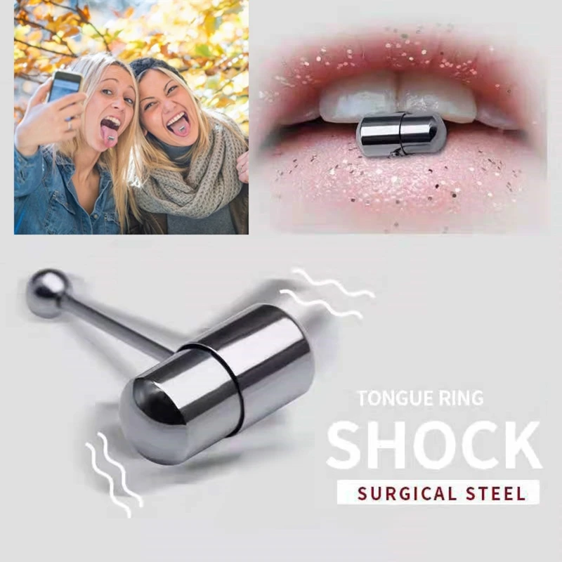 

Вибрирующее кольцо для языка из нержавеющей стали для женщин и мужчин, ювелирные изделия, подарки, Прямая поставка