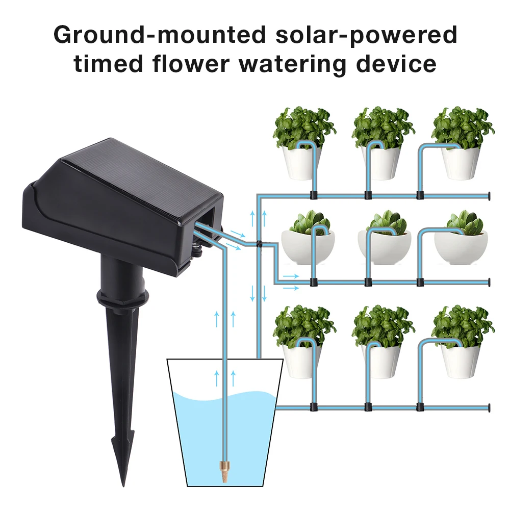 Picture 7: New Arrival Solar Energy Timing Lrrigator Automatic Flower Watering Irrigation System Watering Device