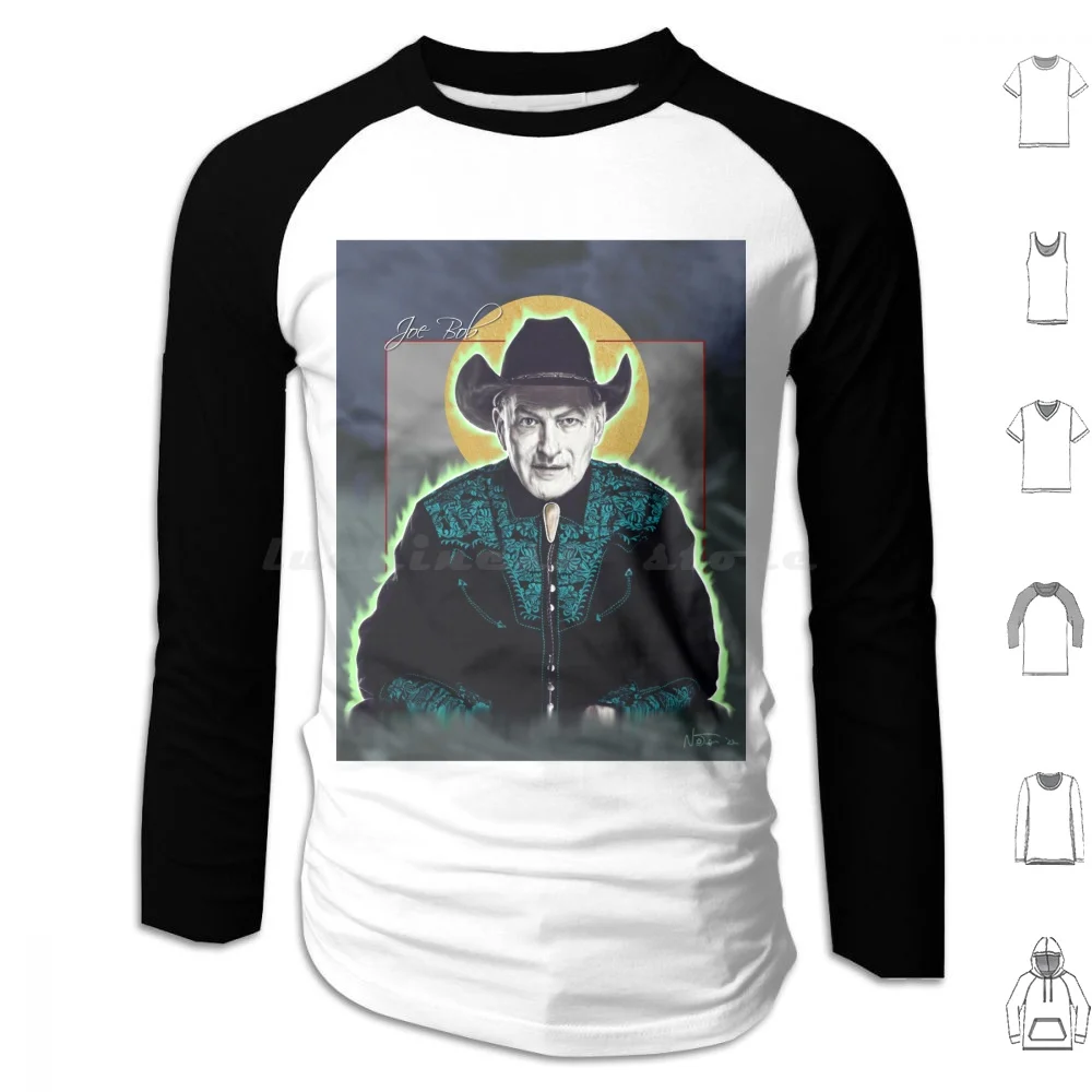 

Joe Bob Briggs Fanart Portrait Hoodie cotton Long Sleeve Joe Bob Last Drive In Monstervision Joebob