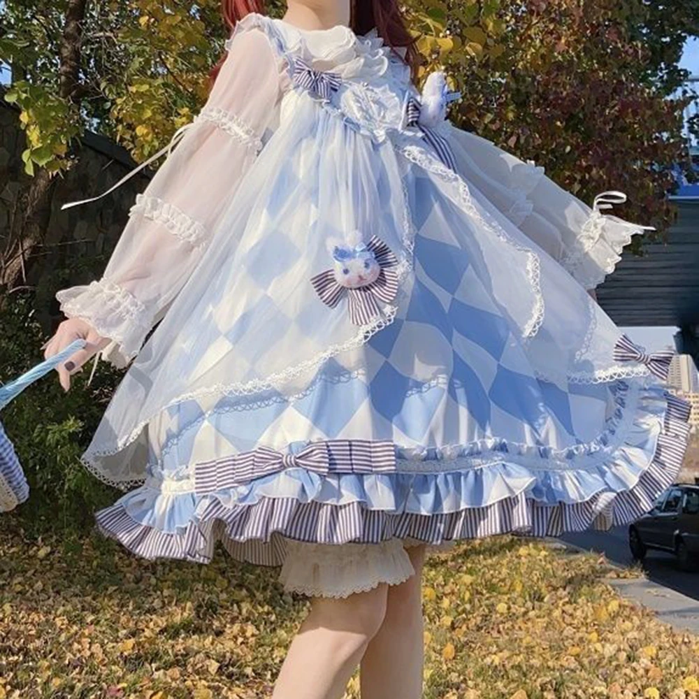 

Rabbit Alice KC Premium JSK Sundress Loita Skirt Lolita Dress Sweet Cute Summer vestidos de mujer