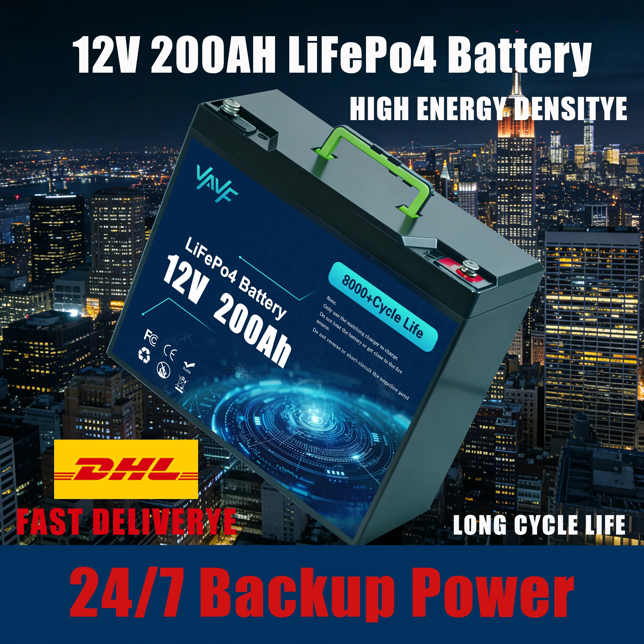 

Аккумулятор LiFePO4 12В Встроенная система защиты BMS 14 Ач, более 2000 циклов, подходит для солнечных энергетических систем Автодома/кемперы, морские лодки