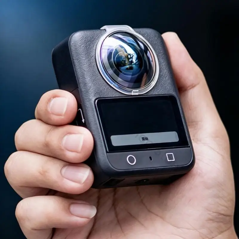 96BA Snap-On-Objektivabdeckungsset für Osmo360 Ⅱ, transparenter Kameraobjektivschutz vorne und hinten für Wanderungen, Reisen – Detail 9