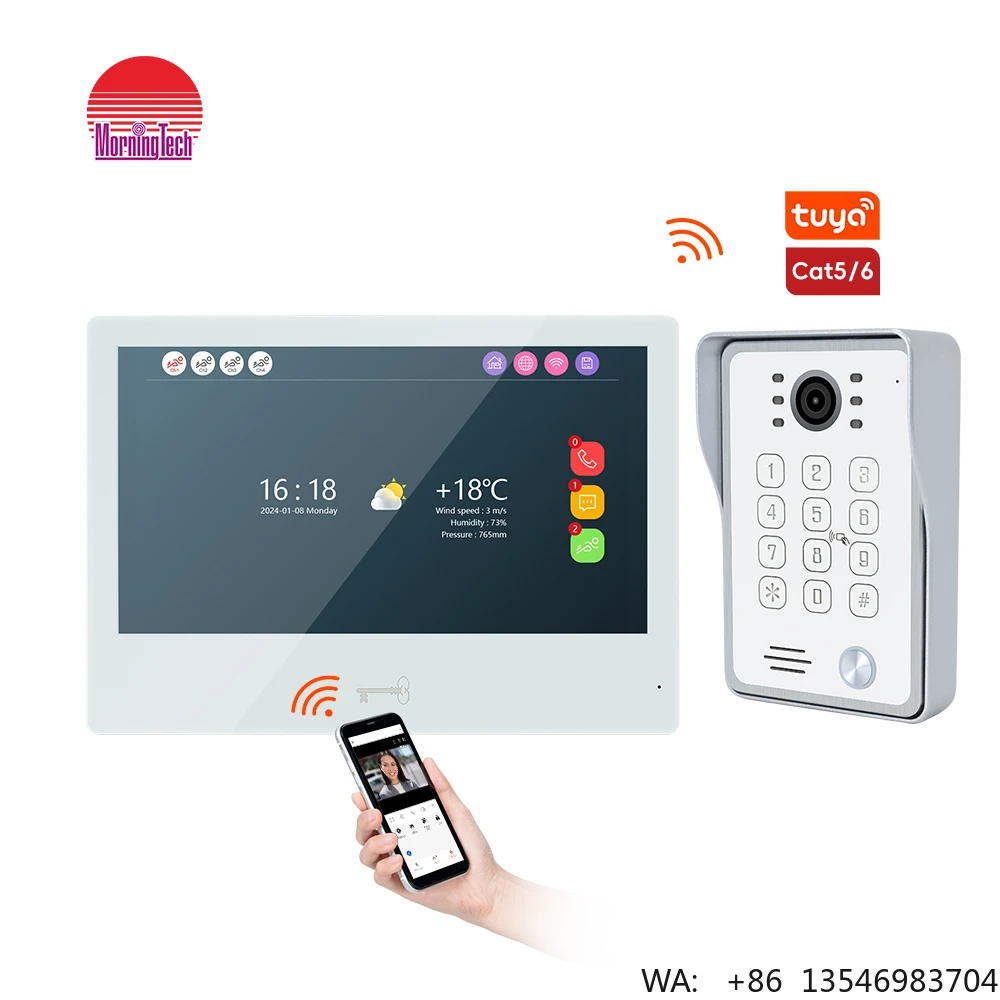 TCP/IP Video Intercom Door Station Linux/Android OS Support HD Camera Face Recognition Remote Unlock for Villa/Apartment