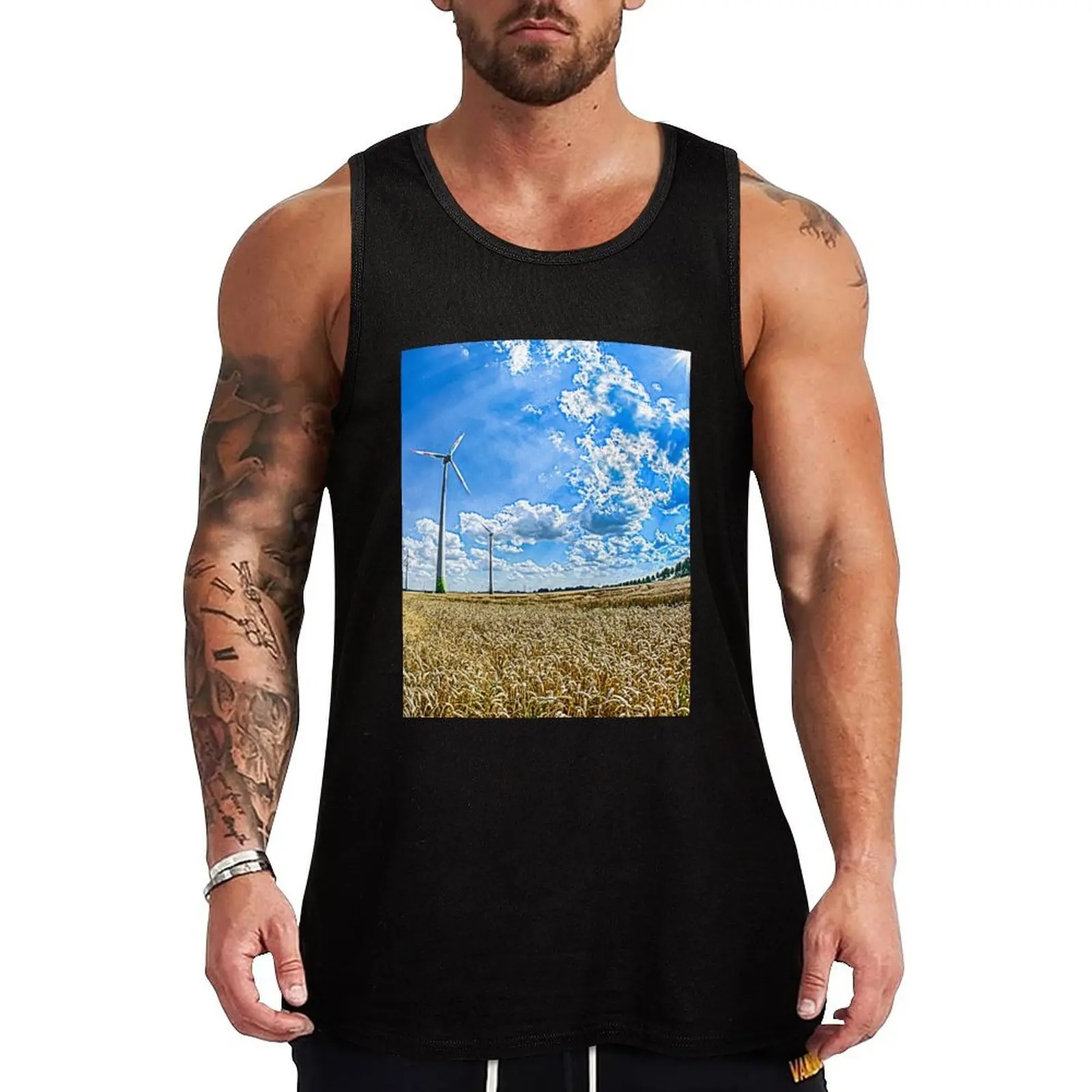 

Clean Energy Tank Top Basic Sleeveless Casual Tee Solid Lightweight Top