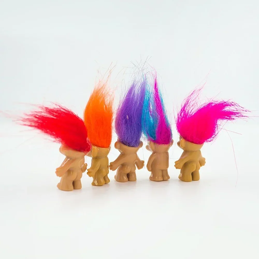 5pcs/set Dolls Indian Hair Child Troll Dolls Toys Dolls Injection Molding Dolls Vintage Dolls Home Furnishings