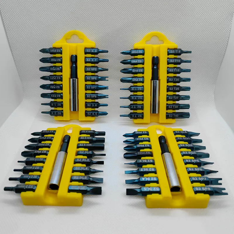 17Pcs S2 Alloy Steel Security Tamper Proof Torx Hex Star Bits Set Magnetic Holder Slotted Cross Head Screwdriver Bit