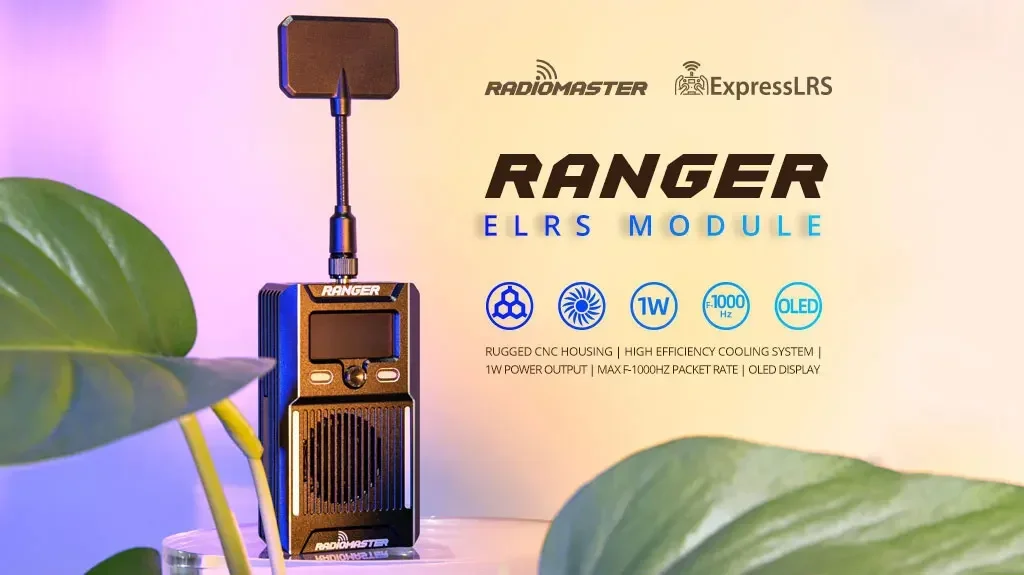

Комплект модуля дальнего действия RadioMaster RANGER ELRS с высокочастотной антенной, совместимый с контроллерами TX16S ZORRO RC
