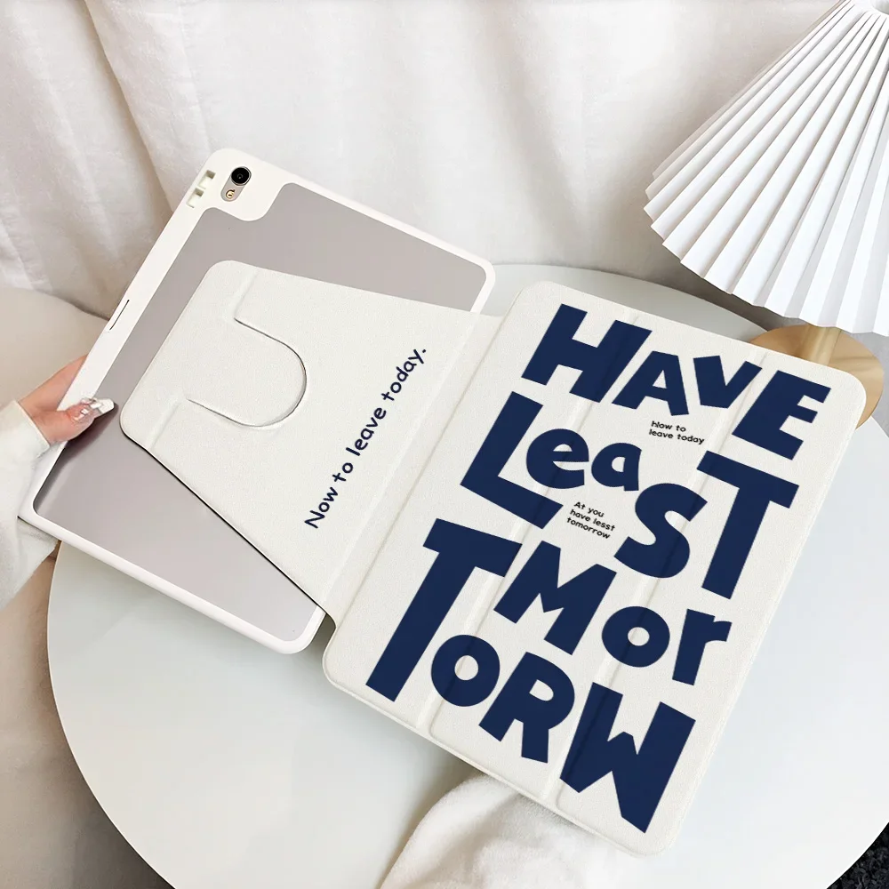 Proverbial Style Table For iPad Air 4 5 6 Pro 11 18 12.9in 13 M4 M5 M2 10.9in 10.2in Mini 7 6 10th A16 Rotate 3 Folded Edge Case