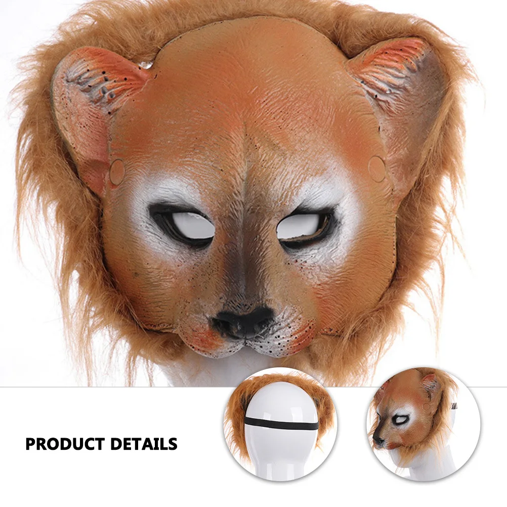

Leopard Masks Halloween Cosplay Half PU Masquerade Scary Leopard Design Breathable Comfortable Wearing Perfect
