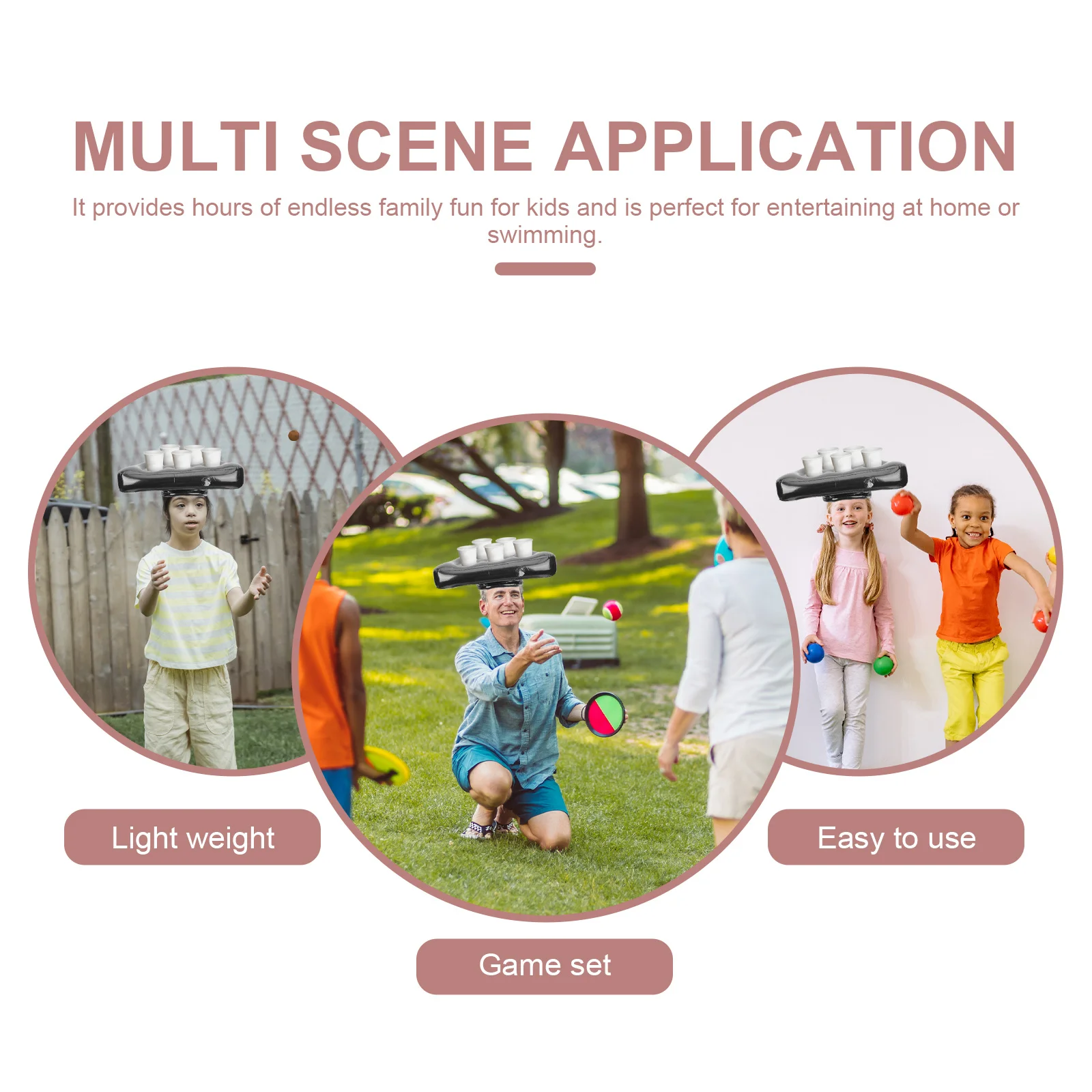 Black Inflatable Pool Cup Holder 6 Hole Drink Float for Beach Swim Party Triangular Design Game Inflatable Drink Holder