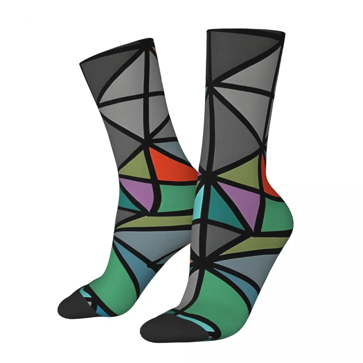 Retro Diamond 5.2 Men's compression Socks Unisex Street Style Pattern Printed Novelty Crew Sock