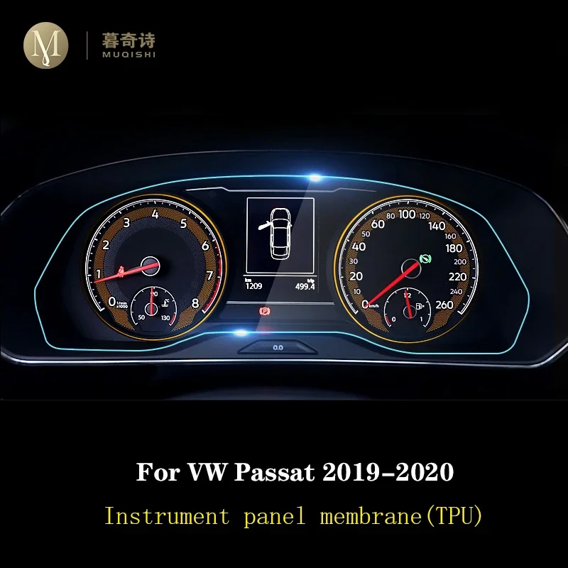 For Volkswagen Passat 2019-2022 Car interior Instrument panel membrane TPU LCD screen protector Decorative Anti-scratch refit