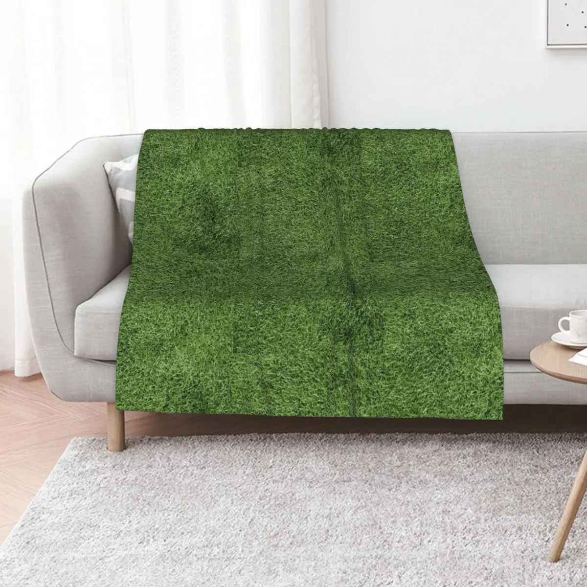 Astroturf Lush Green Turf Grass Athletic Field Texture Throw Blanket Shaggy Polar Stuffeds Blankets