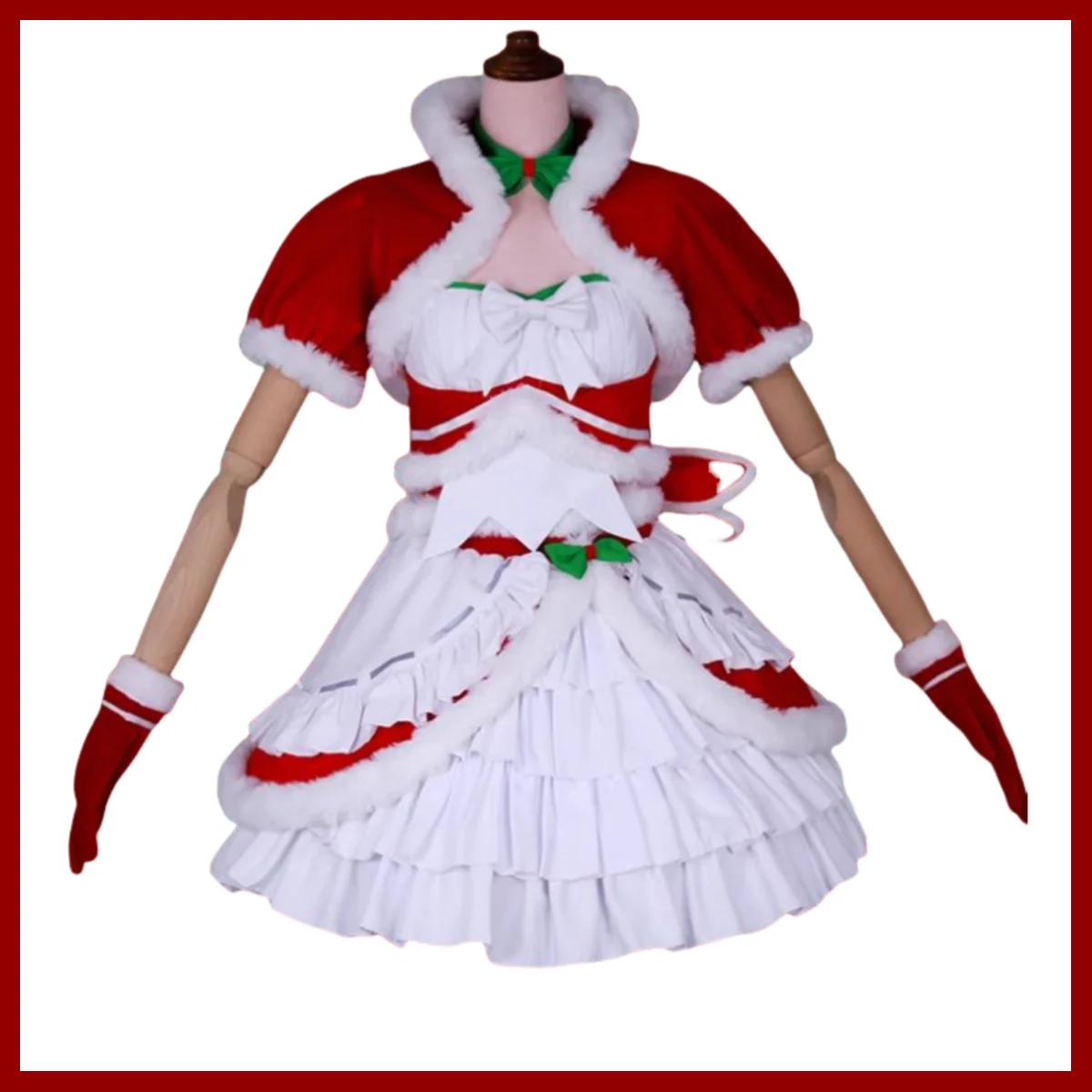 Anime Re:Life in A Different World From Zero Rem Cosplay Costume Wig Christmas Red Lolita Skirt Cloak Woman Sexy Party Suit