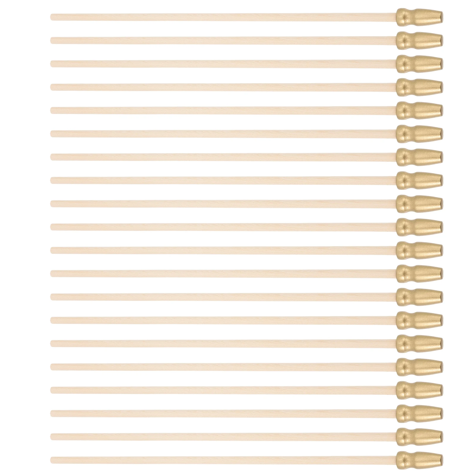 

20Pcs Wooden Flag Pole for Handheld Flag Festive Events DIY Decoration Wear-Resistant Delicate Flagpole Kit Office Accessory