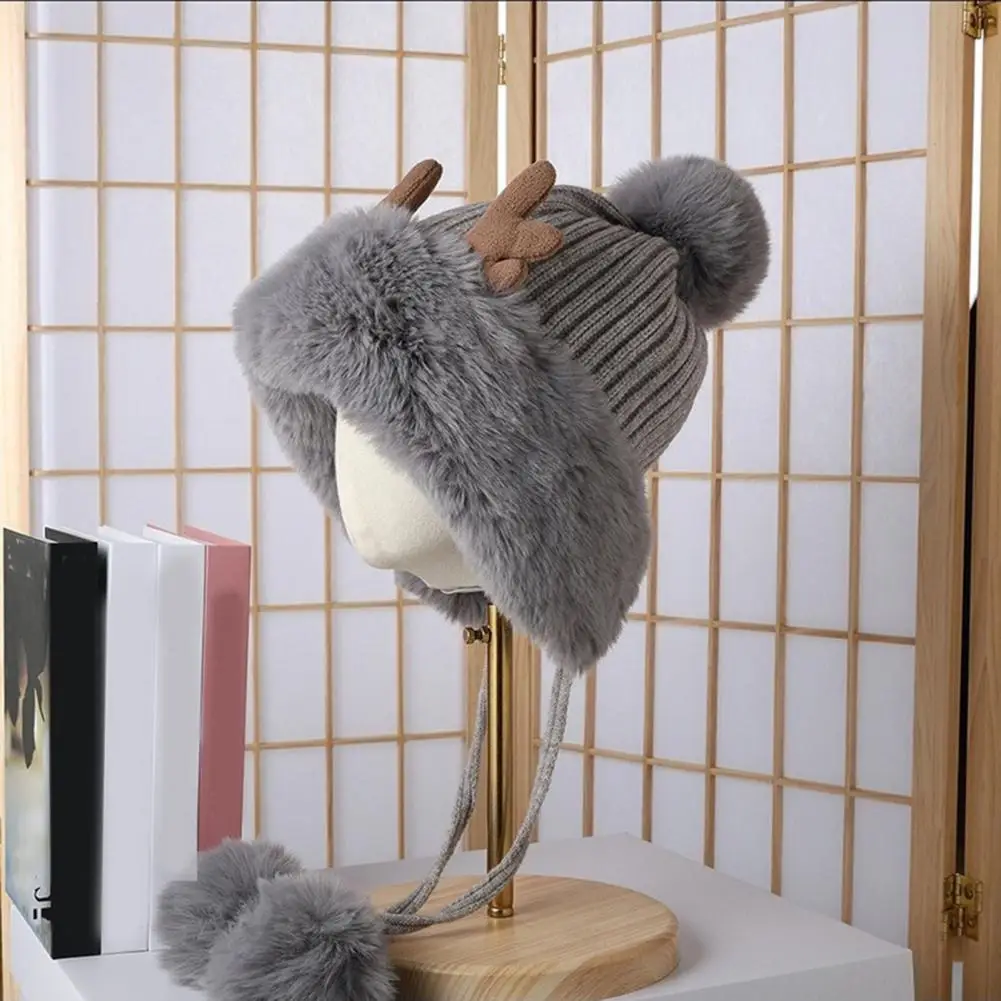 

Весенняя шапка с рогами, стильная ветрозащитная теплая уличная шапка для женщин