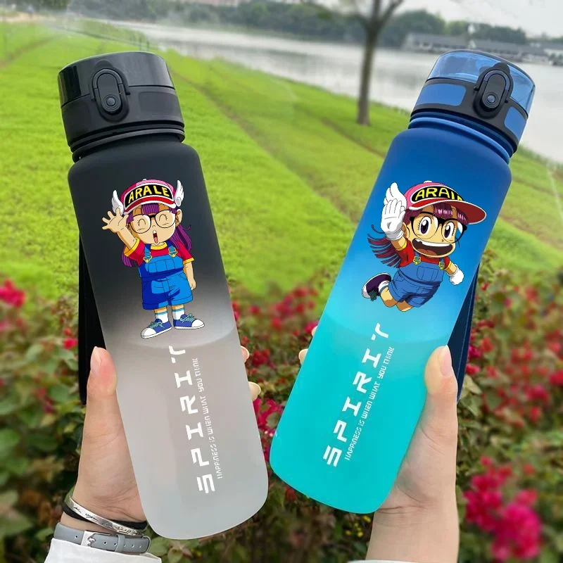 Arale Ins Animation Peripheral Double-cover Kettle Portable Sports Cute Student Children 650ml Hot Drinking Water Cup