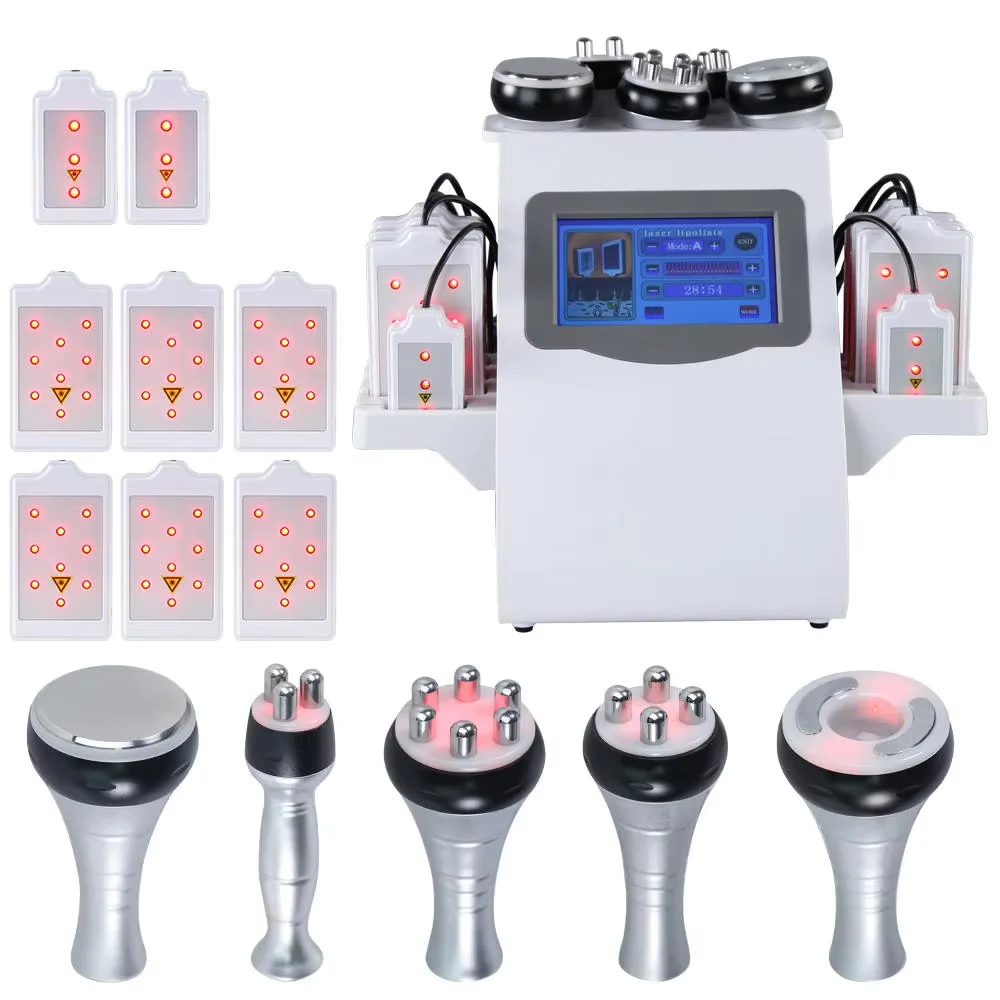 

USA Hot 6 in1 Facial Radiofrequencia 40k Cavitation Lipolaser Cellulite Reduciton Slimming Machine Body Contouring Machine