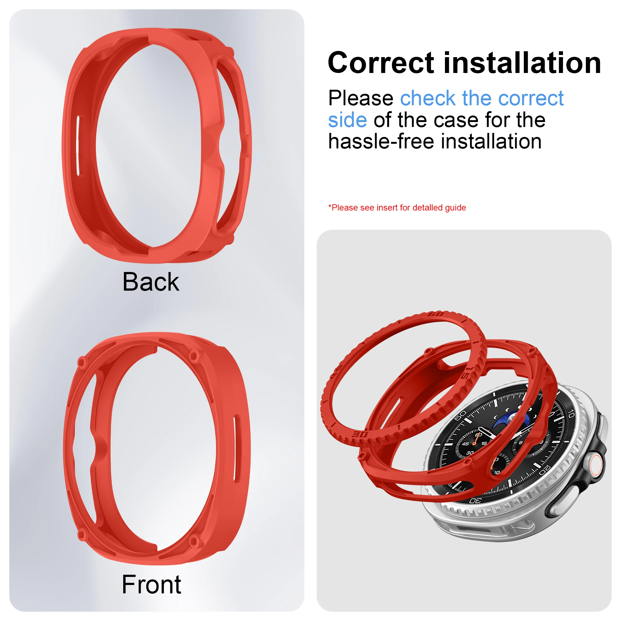 PC Case + Schaal Beschermende ring Voor Samsung galaxy watch 8 klassieke 46mm Accessoires Holle Bumper Voor galaxy watch 8 klassieke cover