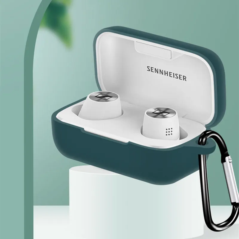 Силиконовый защитный чехол для беспроводного Bluetooth наушника Sennheiser Impulse True 2, защита от внешних предметов с крючком