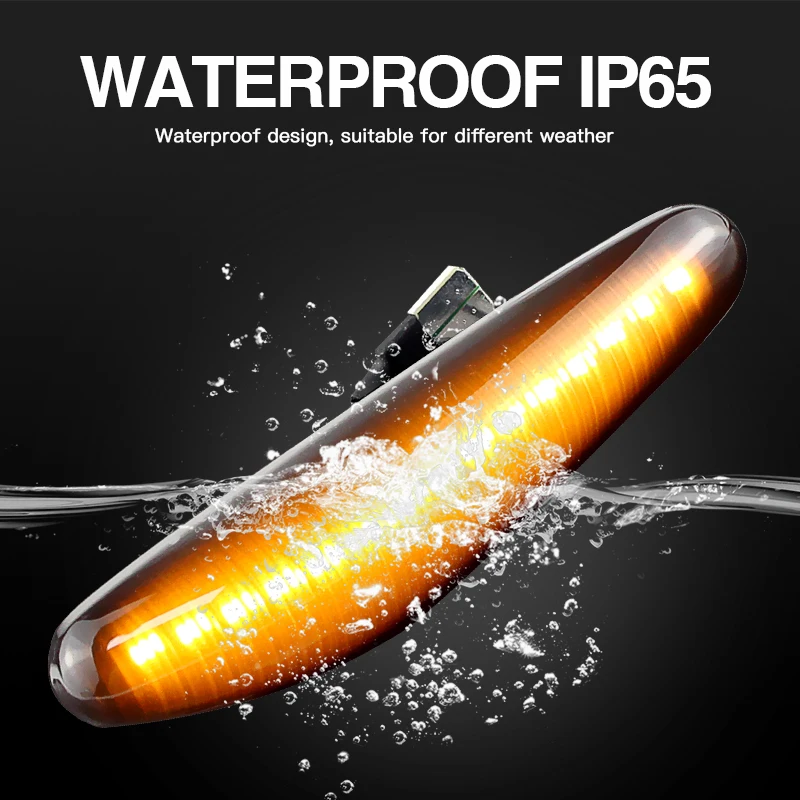 알파 로메오 166 1998 1999-2007용 2PCS LED 사이드 마커 라이트 다이내믹 턴 시그널 시퀀셜 블링커 램프 캔버스 자동차 액세서리