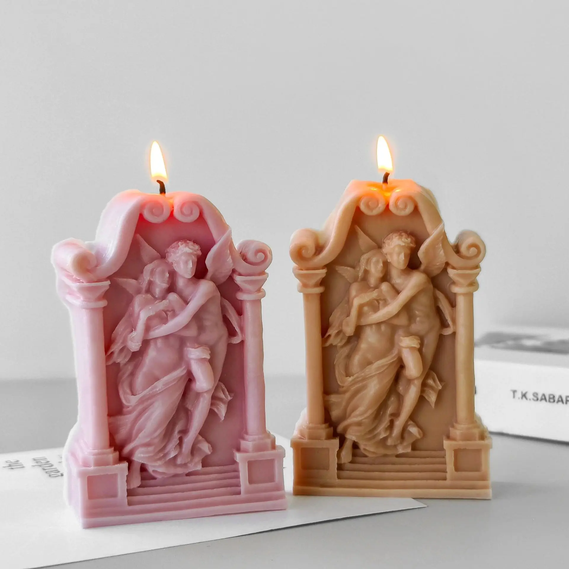 DIY Portrait Arch Angel Silicone Mold Aroma Candle Plaster Resin Ornament Molds Handmade Soap Candle Making Supplies