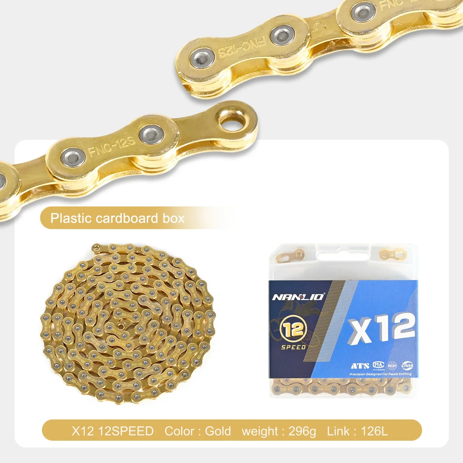 Nanlio Bike Chain X8 X9 X10 X11 X12 MTB Road Bicycle Chains,Variable Speed Chain 116/126L High Quality Cycling Accessorie