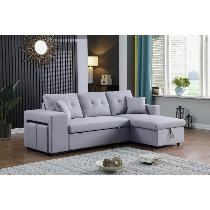 

# Modern Convertible Sofa in Bed Sectional Sofa Living Room Furniture Convertible Sleeper Corner Sofa Bed with Storage