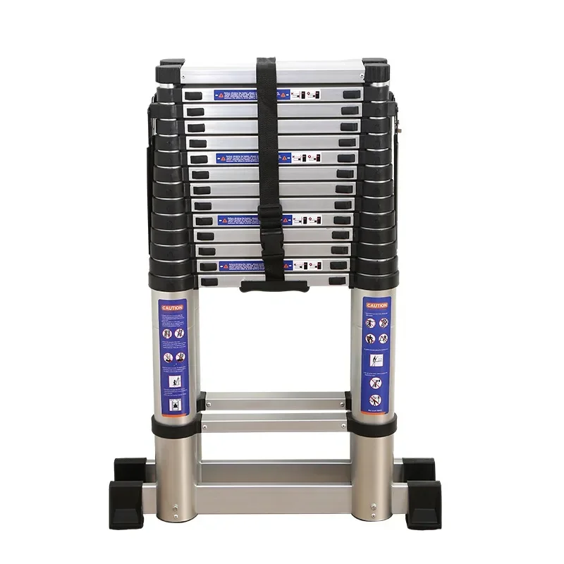 Minimalist Aluminum alloy herringbone ladder Thickened household outdoor engineering ladder Shrinking ladder Straight ladder