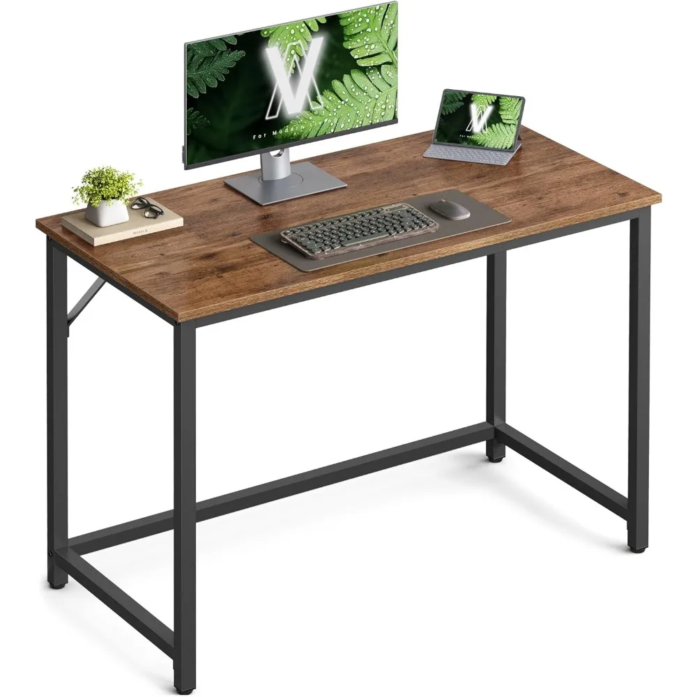 

Computer Desk, Gaming Desk, Home Office Desk, for Small Spaces, 19.7 x 39.4 x 29.5 Inches, Industrial Style, Metal Frame, Hazel