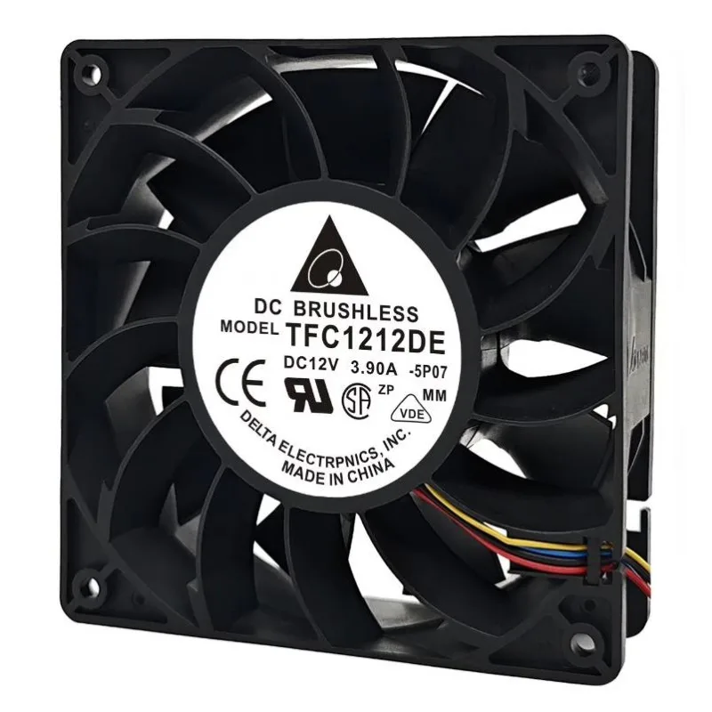 New Fan for Delta TFC1212DE 12V 3.9A12038 12CM Large Air Volume Ultra Violent Cooling Fan 120 * 120 * 38MM