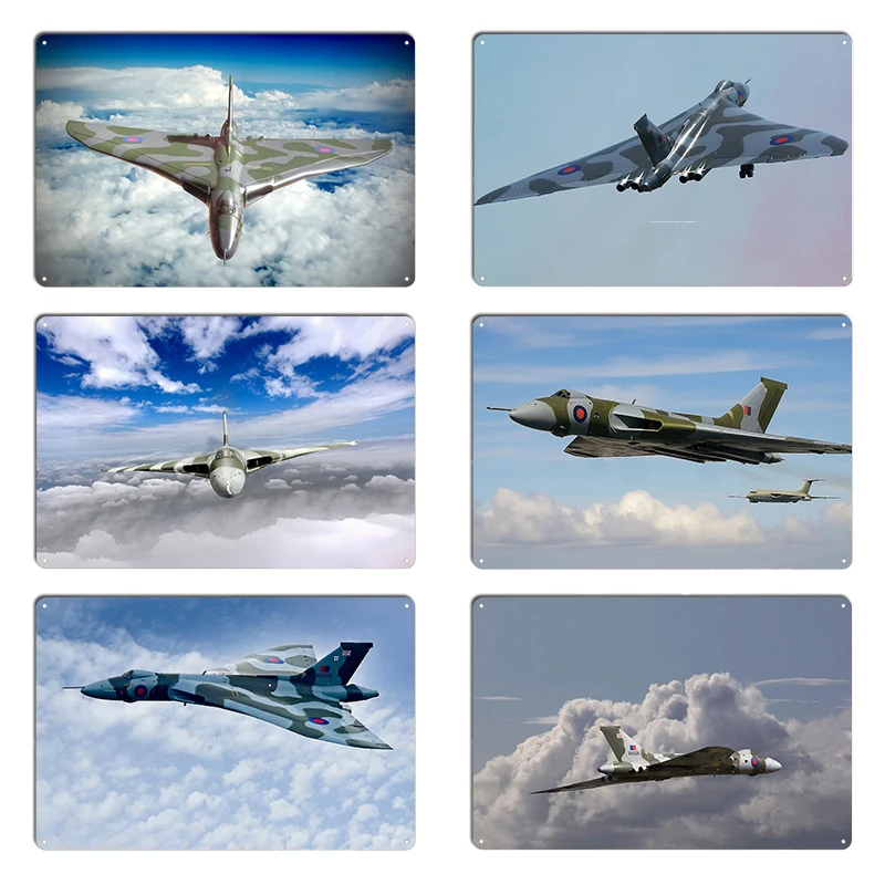 Vulcan Bomber Vulcan Xh558 Metal Plaque Poster Garage Cinema Cinema Wall Plaque Create Tin Sign Poster