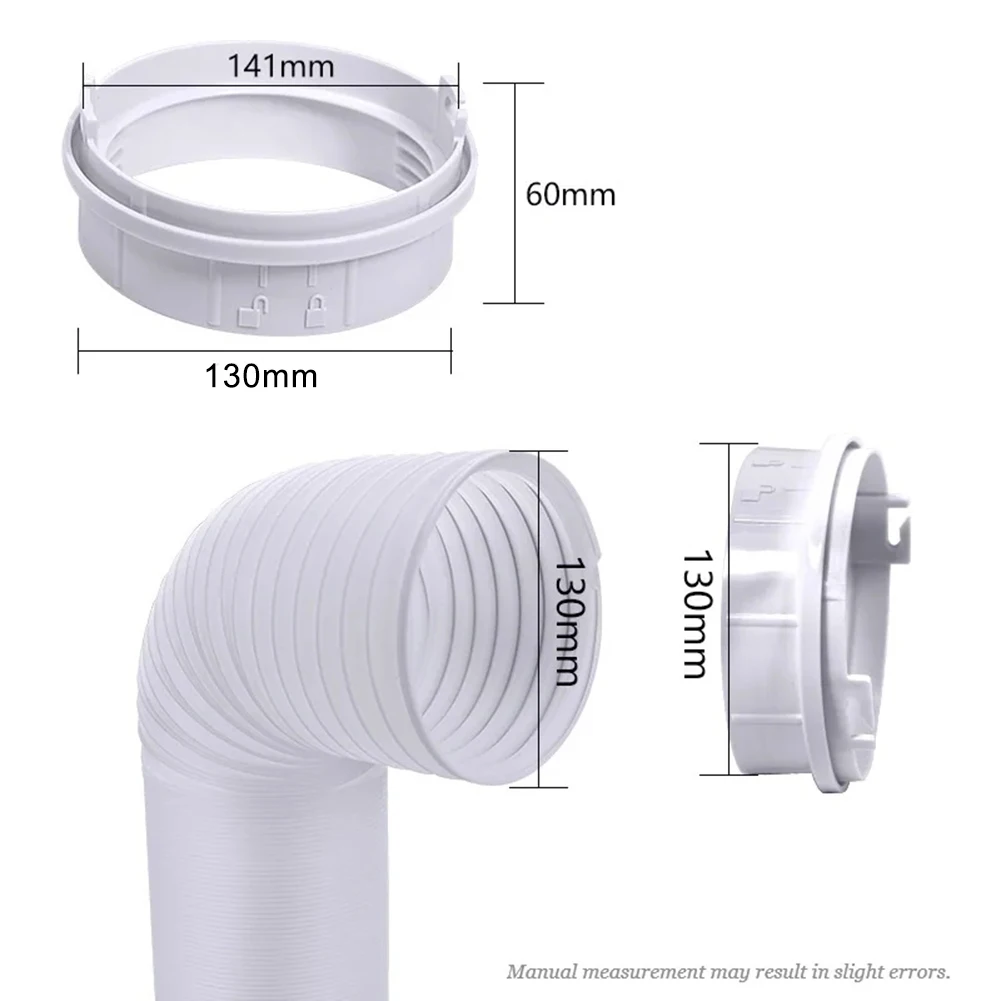 130mm For TCL Mobile AC Exhaust Duct Connector ABS Easy Tool-Free Installation Secure For Optimal Airflow & Cooling Efficiency