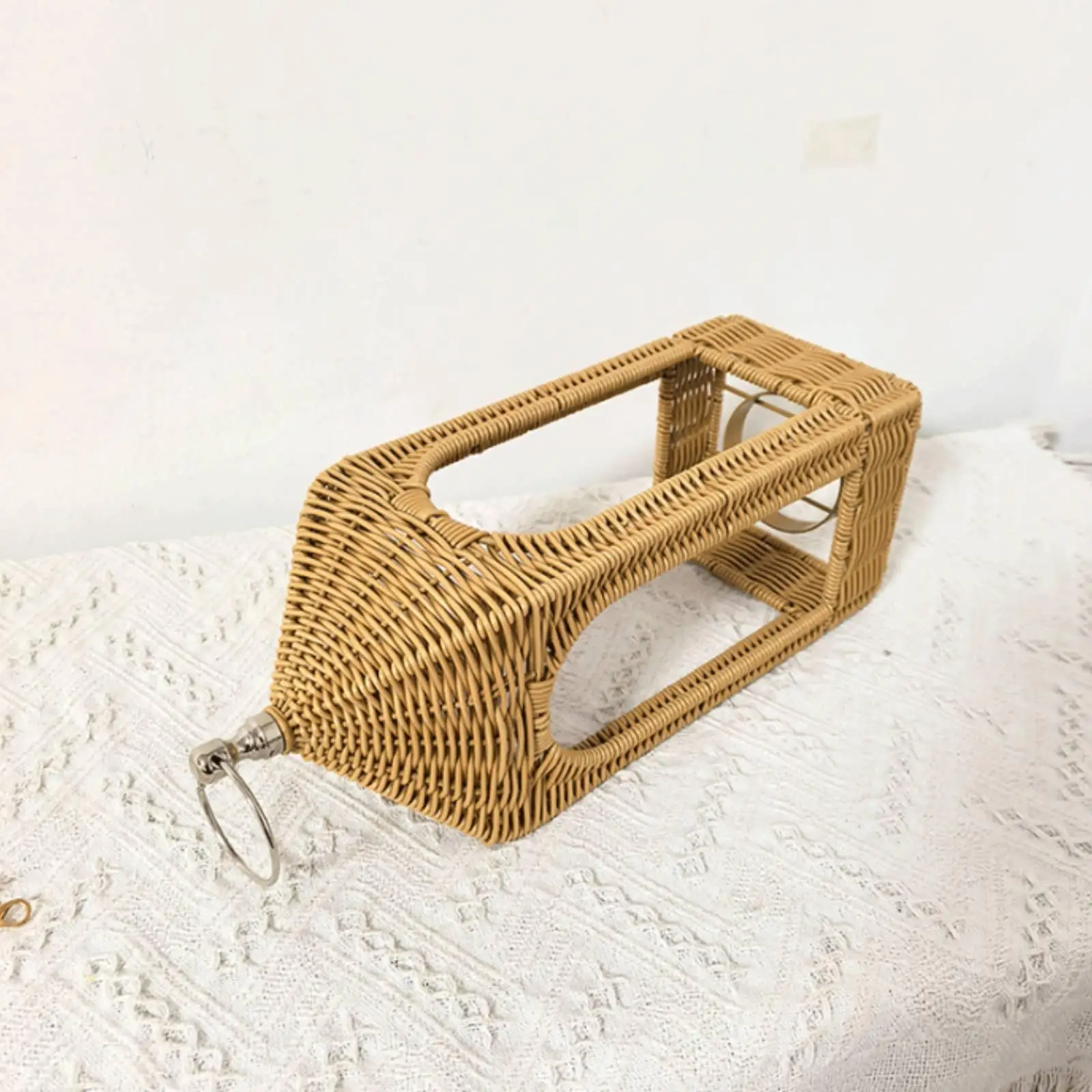 Handwoven Lantern Unique Basket Shape Decorative Candle Lantern Outdoor Lantern for Quiet Evening Settings