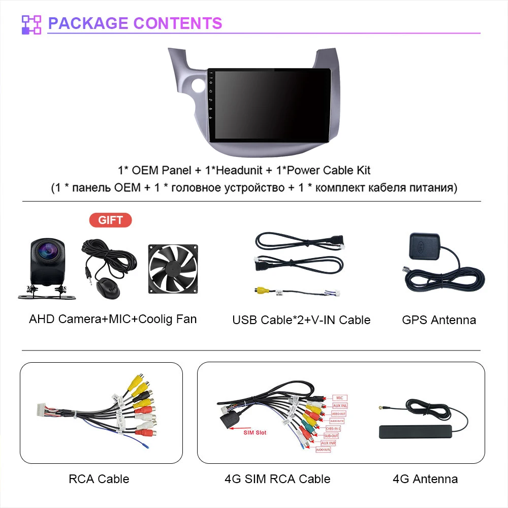 Android 15 Qualcomm Carplay Auto Car Radio Multimedia Player For HONDA FIT JAZZ 2007 - 2013 Autoradio GPS Stereo 2din Head Unit