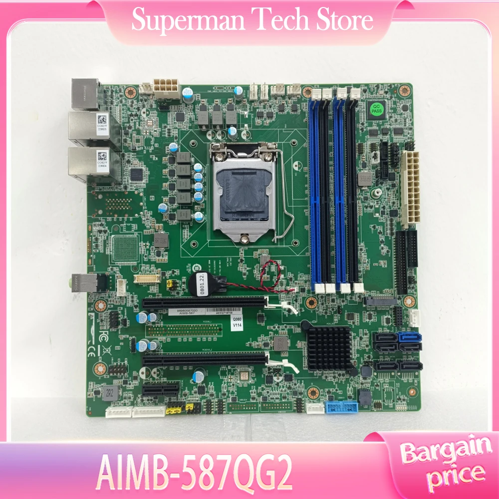 

For Advantech Industrial Micro ATX Motherboard Q470E 10th i3/i5/i7/i9-10900 LGA1200 AIMB-587QG2 AIMB-587QG2-00A1E AIMB-587