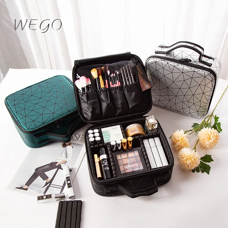 Japanese Women Cosmetic Case Waterproof Partition Make Up Bag Large Capacity Portable Storage Box Necessarie Feminina