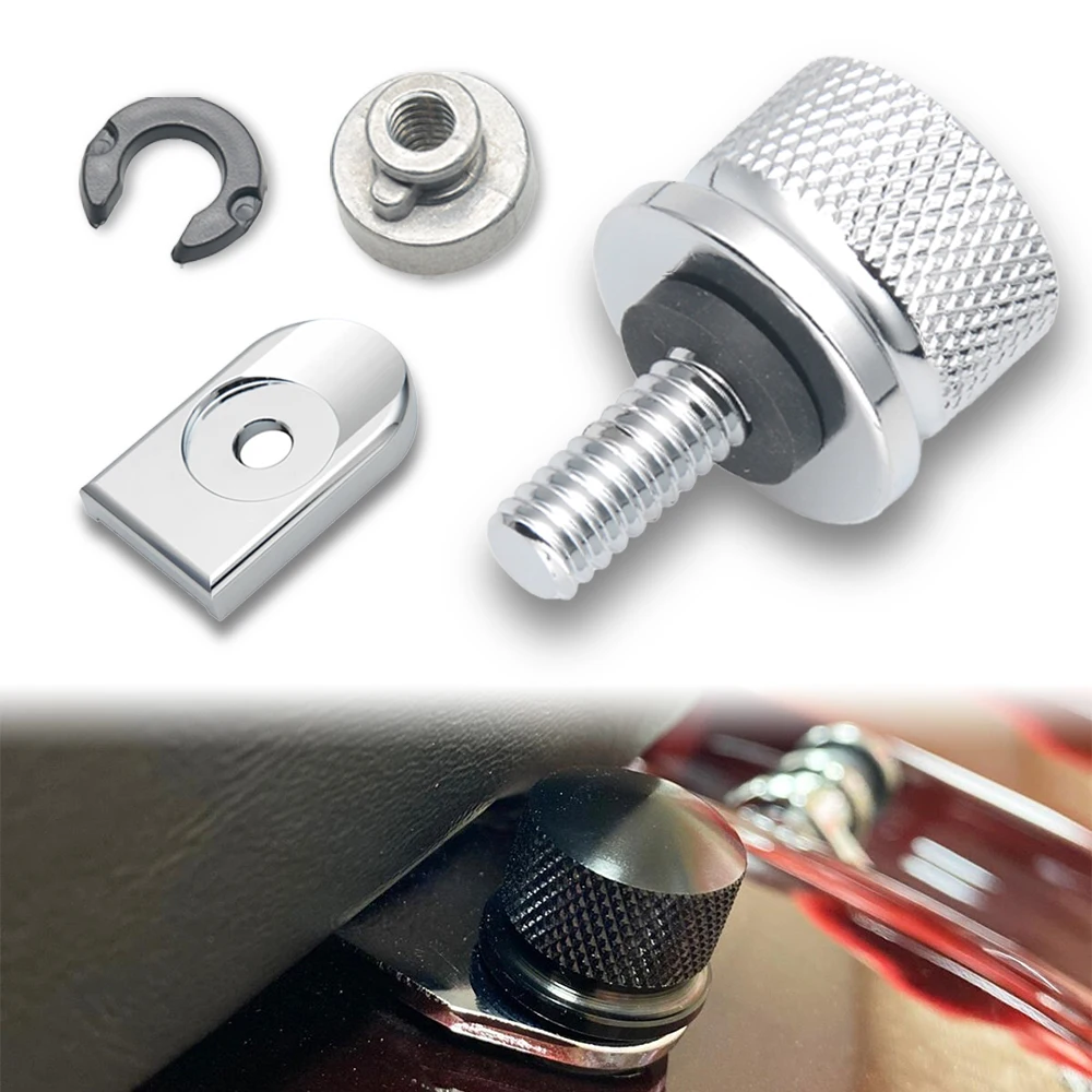 

Chrome Motorcycle Aluminum Rear Fender Seat Bolt Tab Screw Nut Knob Cap Cover For Harley Touring Street Road Glide Sportster 883